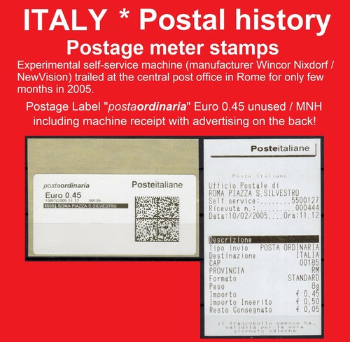Italia 2005 storia postale